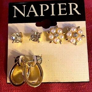 Napier Earrings 3 Pair Brand New With Tags